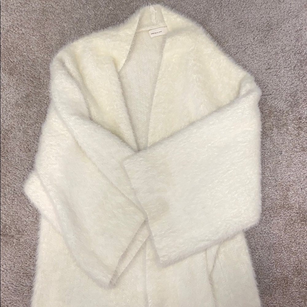 Sleeping in snow cardigan